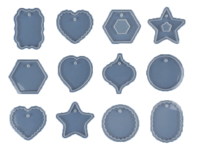 Siliconen mal Fantasie Juwelen hangers mix