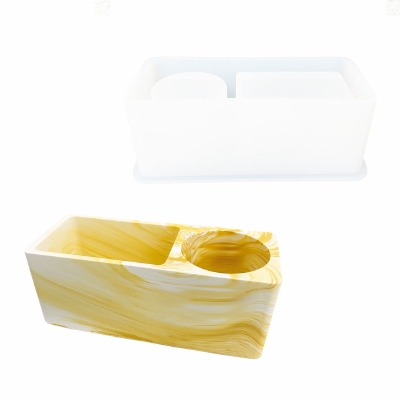 Siliconen mal | 19,1cm x 9cm x 7,1cm - Pennenhouder rond