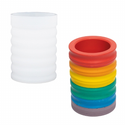 Siliconen mal 11cm x 7,5cm - Pennenhouder gestreept