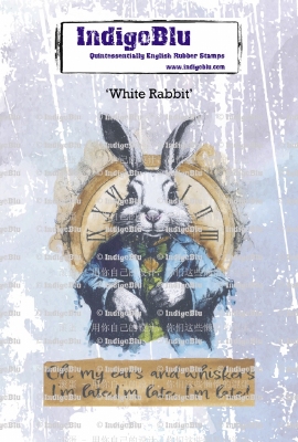 IndigoBlu Rubber Stamp | White Rabbit | A6