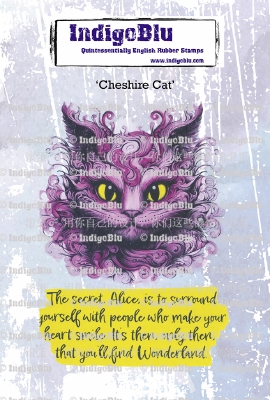 IndigoBlu Rubber Stamp | Cheshire Cat | A6