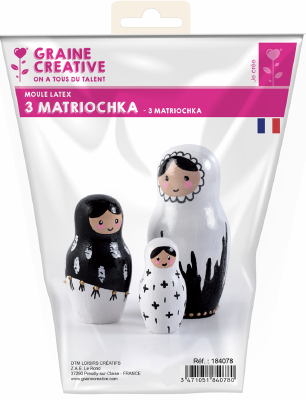 Latex Gietmal Matroesjka Poppen Set 3 stuks