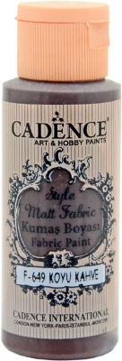 Cadence Style Mat textiel verf Donkerbruin F649 | 59ml