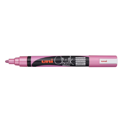Uni Chalk Marker 5M, Metallic Roze