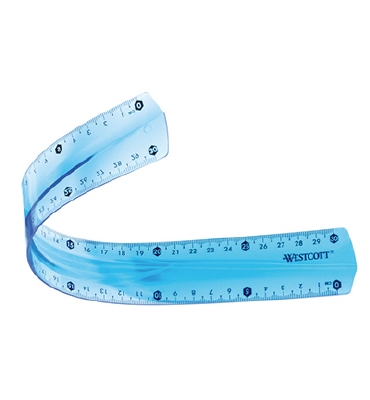 Liniaal 15cm flex transparant