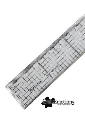 Snijliniaal transparant 20cm met metalen rand