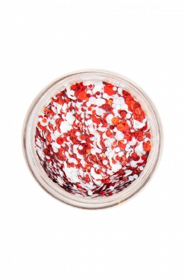 PXP pressed chunky glitter rood-wit | 10 ml