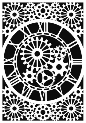 IndigoBlu Stencil - Like Clockwork | 8x5 inch