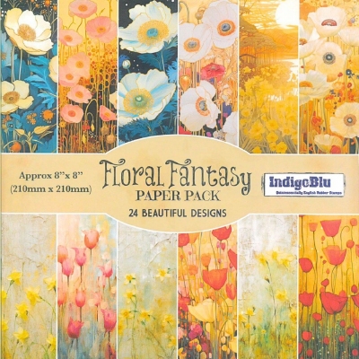 IndigoBlu | Paper pack 8" x 8" | Floral Fantasy