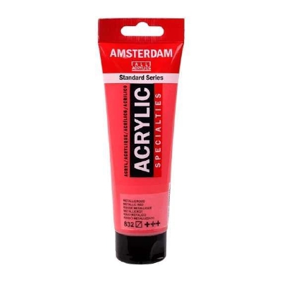 Amsterdam Acrylverf 120 ml Metallic Rood 832