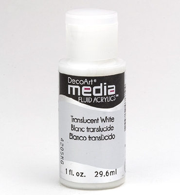 DecoArt Media Fluid Acrylics 29.6ml, Translucent White