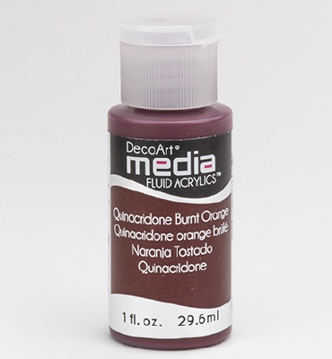DecoArt Media Fluid Acrylics 29.6ml, Quinacridone Burnt Orange