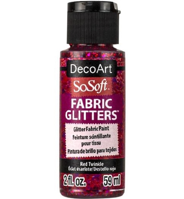 SoSoft Fabric Glitters Paint |  Red Twinkle