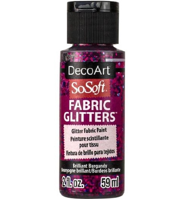 SoSoft Fabric Glitters Paint |  briljant Burgundy