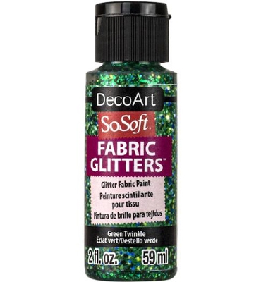 SoSoft Fabric Glitters Paint |  Green Twinkle