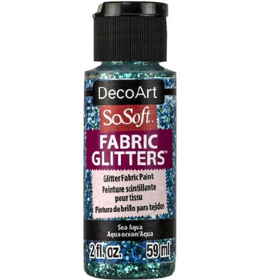 SoSoft Fabric Glitters Paint |  Sea Aqua