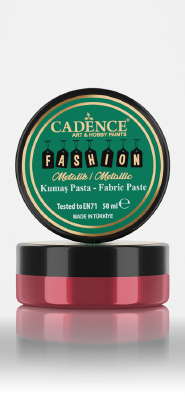 Cadence Fashion Textiel Metallic Relief Pasta | Rood