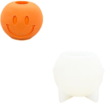 Siliconen mal |  Kaarsenstandaard Smiley | 9,5 x 7,5cm