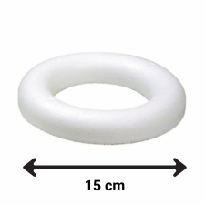 Piepschuim Halve ring | Krans | diameter 15 centimeter