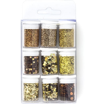 Glitter Set Gold | 9 x 3.5 - 4gr.