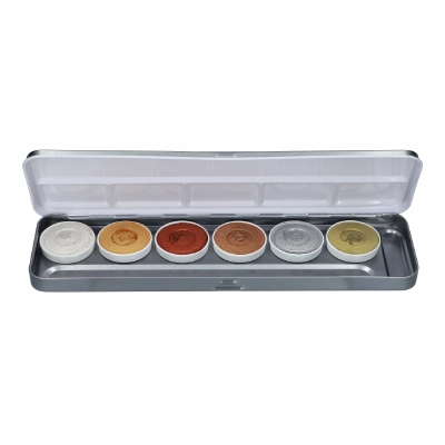 Aqua Face- and Bodypaint Luxery Precious Gem palette 6 colours