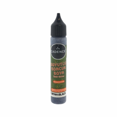 Cadence Dimensional Verf Glitter 25 ml Zwart