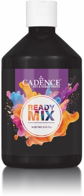 Cadence Ready Mix Acrylverf Mat 500 ml Zwart