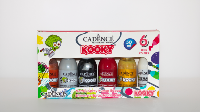 Cadence Kooky Spray Textielverf Metallic Set 6x50 ml