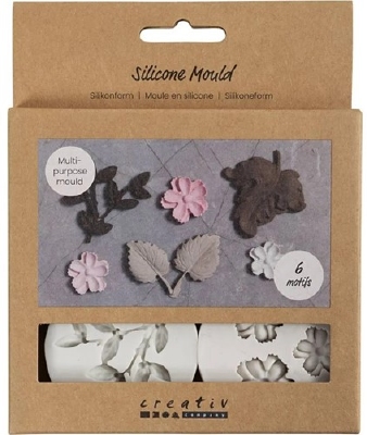 Siliconen Vormen Bloemen en Bladeren |  H: 0,5 cm L: 1,8-4,5 cm