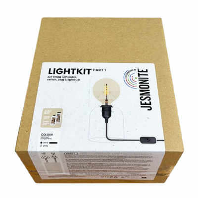 Jesmonite Light Kit Part 1 Lamp + Kabel met Schakelaar 1,8m Zwart
