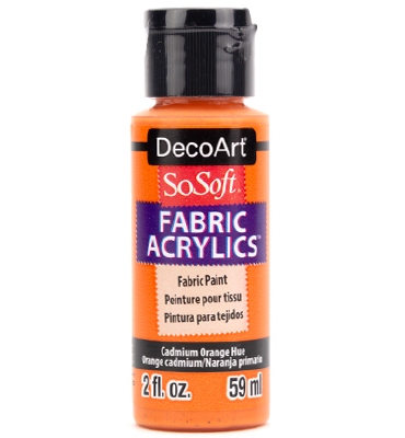 SoSoft Fabric Acrylics Paint | Cadmium Orange Hue