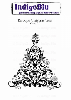 IndigoBlu stempel Baroque Christmas Tree