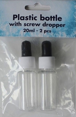 Bottle with screw dropper 2/pkg druppelaar