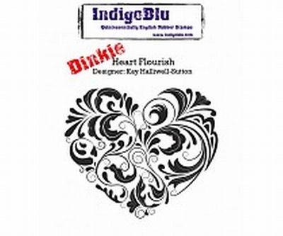 IndigoBlu Dinkie stempel Heart Flourish