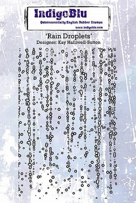 IndigoBlu stempel Rain Droplets A6