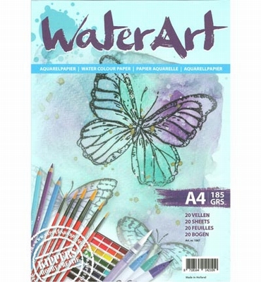 WaterArt aquarelpapier 185grs A4