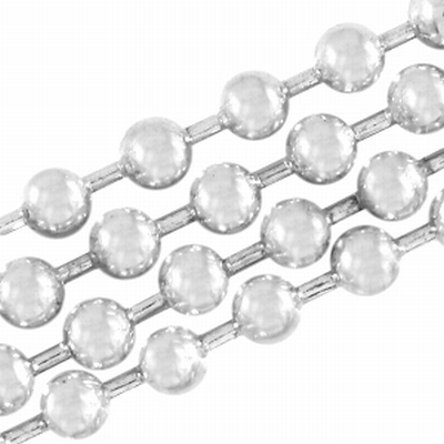 Basic Quality metaal ball chain 3mm Zilver