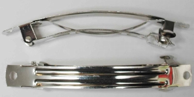 French barette / french clip zilverkleurig 8 cm | 5 stuks