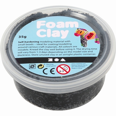 Foam Clay Zwart