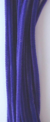Chenille draad, 6 mm, Lila - 20 stuks in zakje