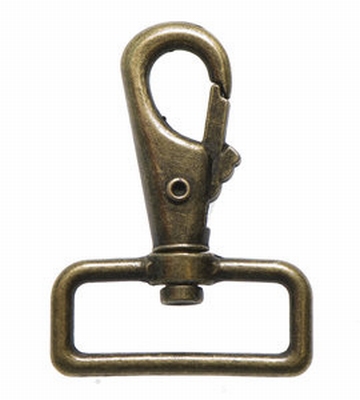 Musketonhaak | sleutelhanger | bronskleurig | 38 mm