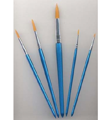 Artist Brush Set, 1x liner, 4x round, 5 pcs