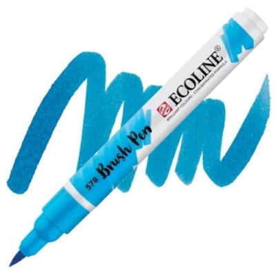 Ecoline Brushpen Hemelsblauw Cyaan