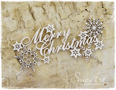 Merry Christmas Tekst met sneeuwsterren | Snipart