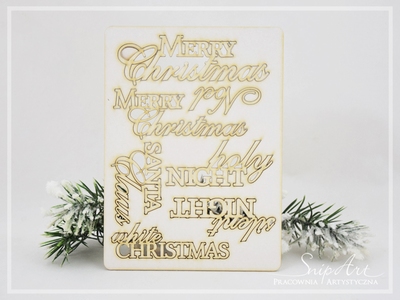 Chipboard | softboard Tekst Merry Christmas