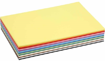 Gekleurd karton, A4, 180 gr, Assortiment kleuren | 30 vel