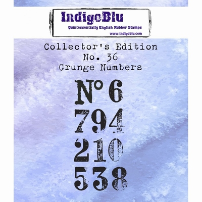 IndigoBlu stempel Collectors Edition no 36 Grunge Numbers