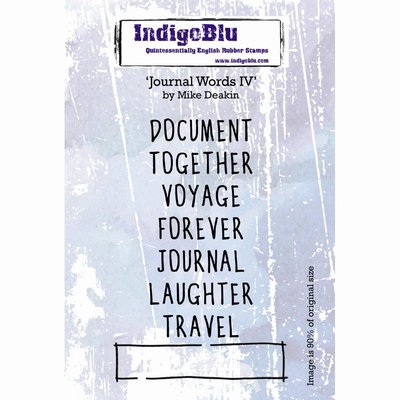 IndigoBlu stempel Journal Words IV I By Mike Deakin