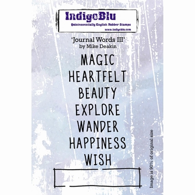 IndigoBlu stempel Journal Words III By Mike Deakin