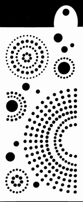 IndigoBlu Stencil 6 x 3 inch | Circle Dots